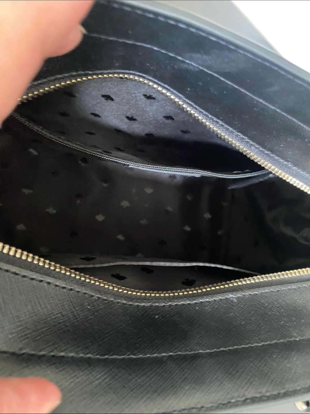 kate Spade Cameron Black Saffiano Leather Satchel with Removable Strap - Picture 5 of 7